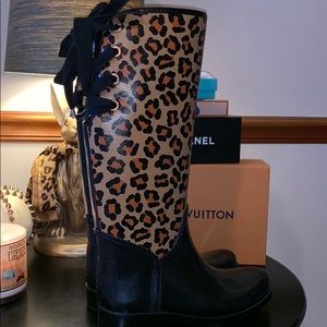 Coach Cheetah Rain Boots